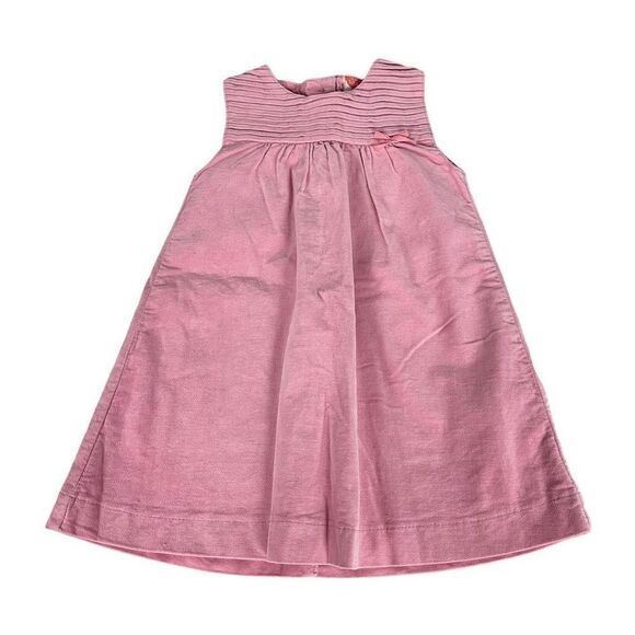 Koton Baby Girl 24-36 Month Pink Velvet Pleated Dress - Picture 1 of 7